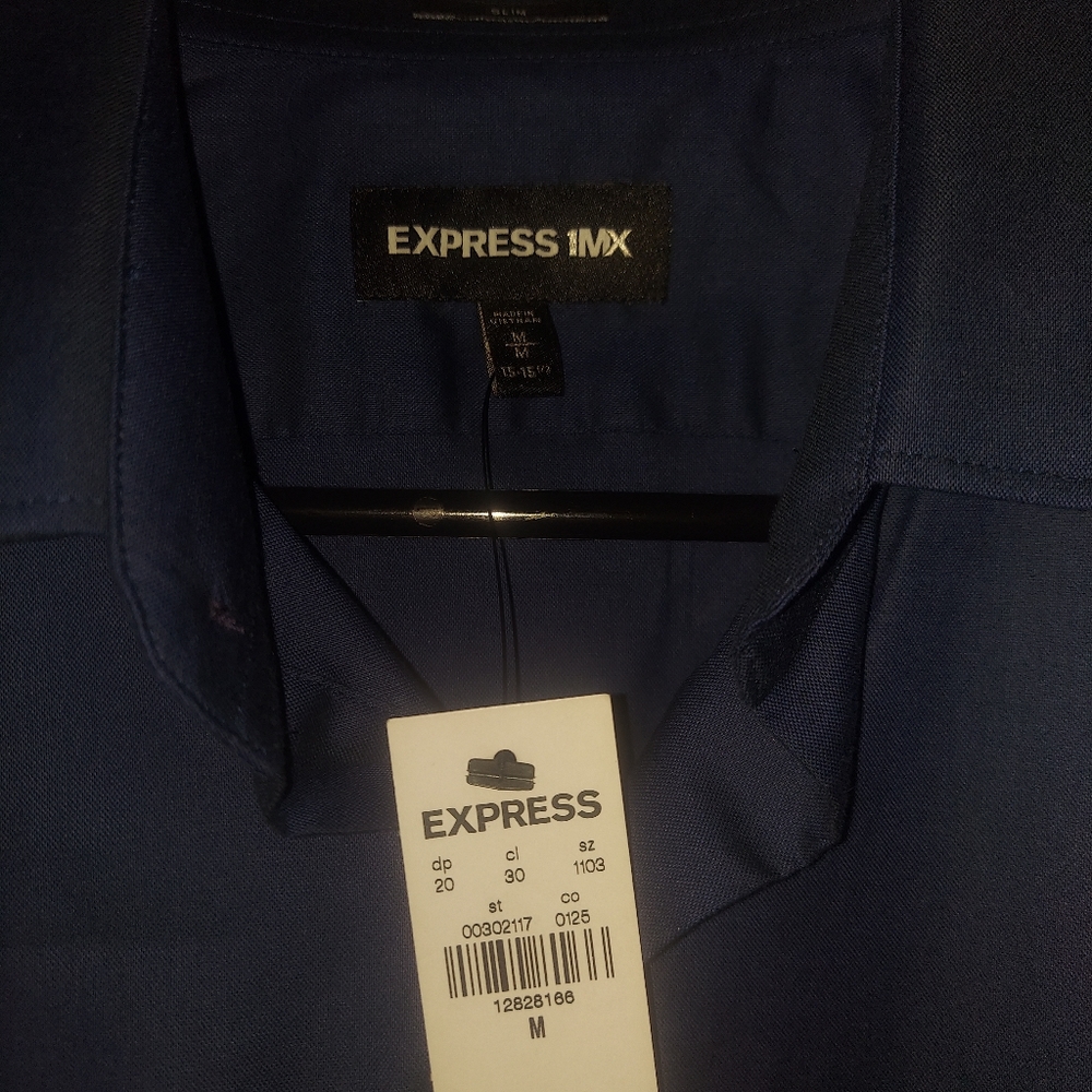 Express blue button down - Picture 2 of 3